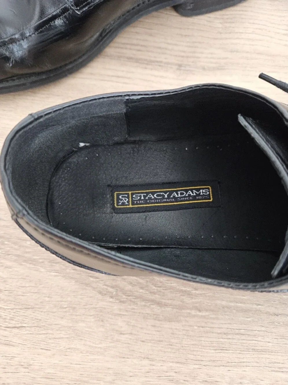 Stacy Adams Forrest Men’s Black Leather Lace-Up Dress Shoes Size 10